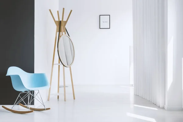 Modern blue rocking chair