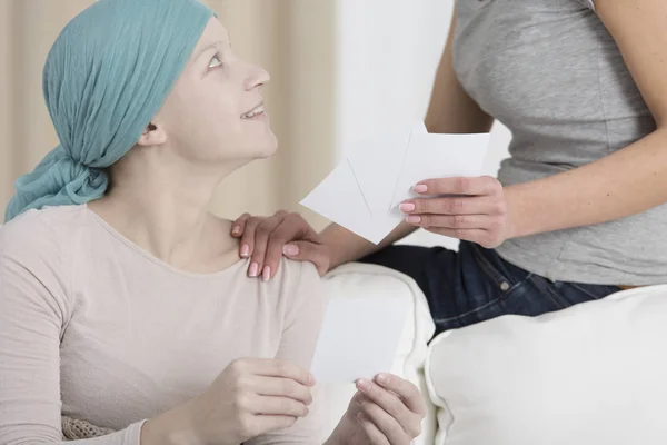 Spending day with cancer patient — Stock Photo, Image