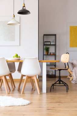 Beyaz, yaratıcı oturma odası