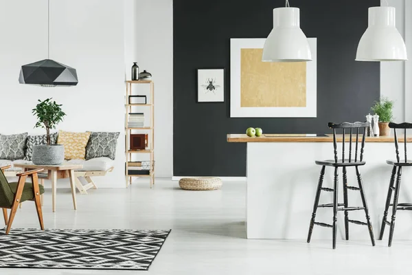 Spazio aperto in stile scandinavo — Foto Stock