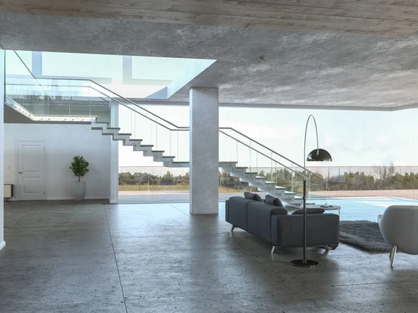 Modern concrete interior — Stock Photo, Image