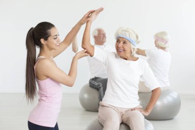 Bayan eğitim sırasında