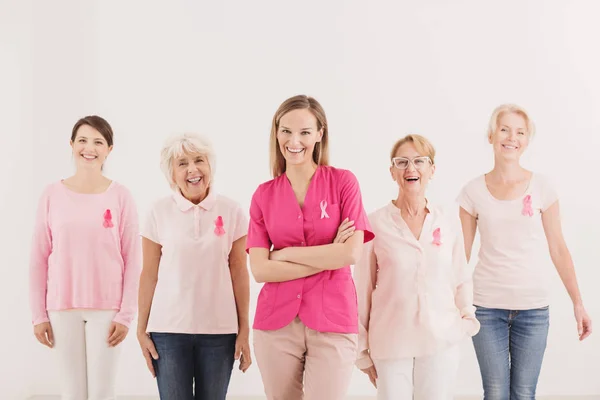 Campanha social de sensibilização para o cancro da mama — Fotografia de Stock