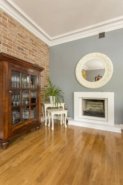 Open space with wooden cabinet — Stock Photo, Image