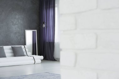 Boş beyaz tuğla duvar