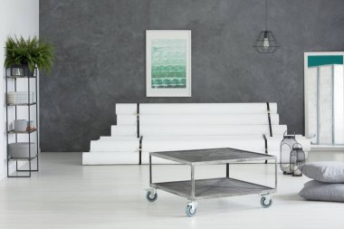 Tekerlekli Metal Sanayi masa