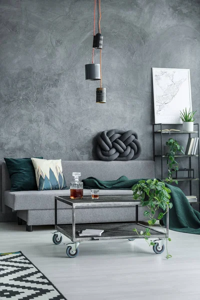 Monochromatisch woonkamer met sofa — Stockfoto