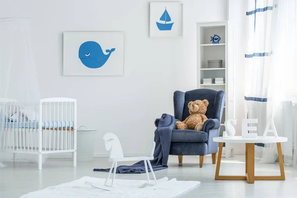 White marine kid's bedroom — Stock Photo, Image