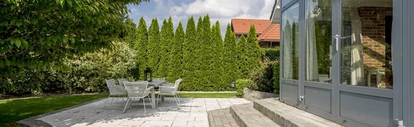 Terrasse des Einfamilienhauses — Stockfoto