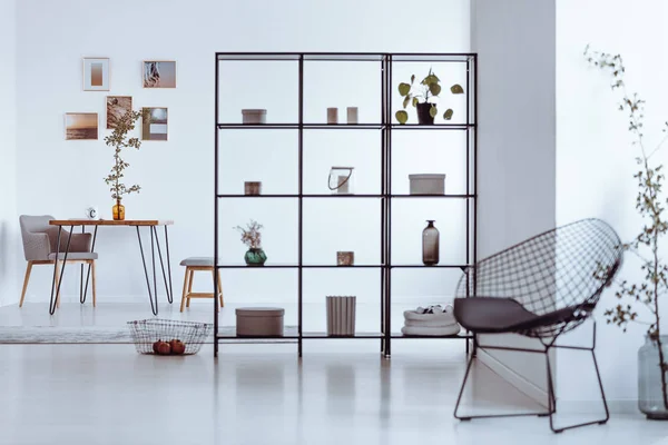 Metal chair in living room — Stock Photo, Image