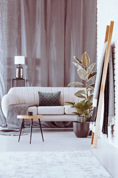 Grey cloth in living room — Stock Photo, Image