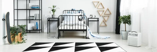 White modern boy's room — Stock Photo, Image