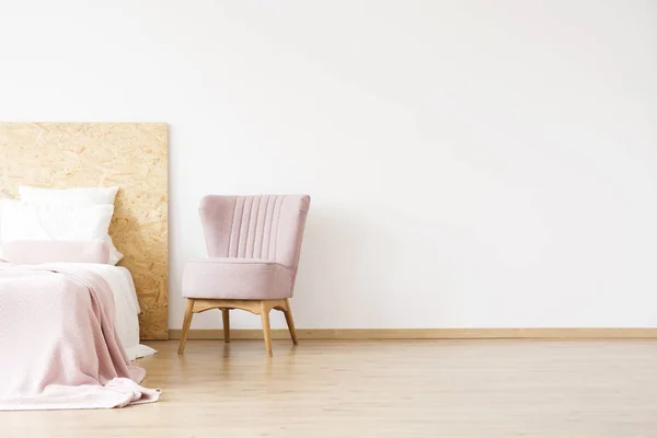 Elegant pink chair in flat — Stock Photo, Image