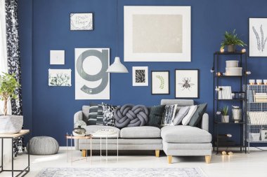 Gri düğüm yastık Divan