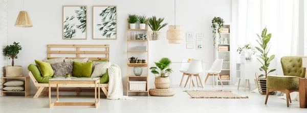 Gröna vardagsrum — Stockfoto