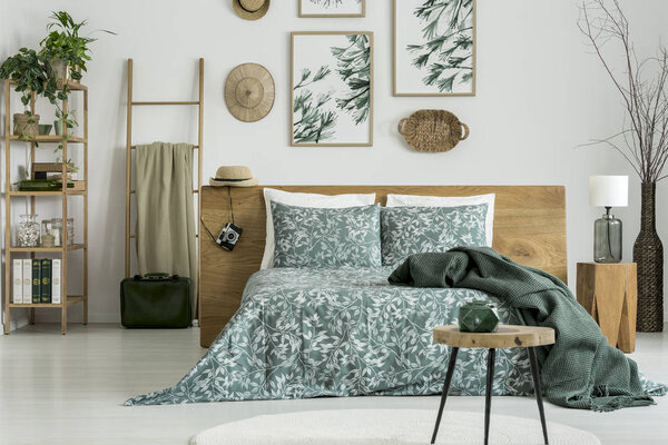 Floral paintings in traveler's bedroom