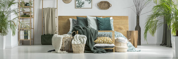 Bright bedroom for traveler