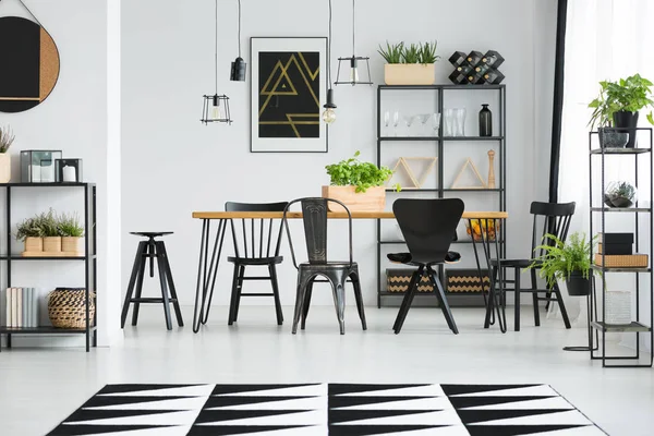 Scandinavian style dining room — Stock Photo, Image