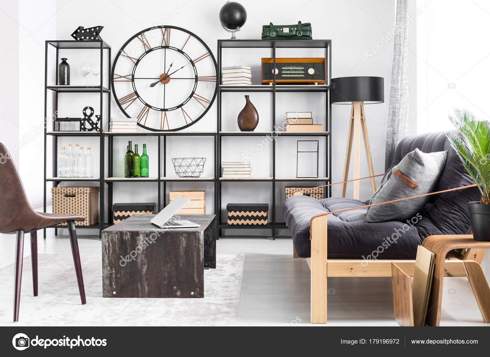 Man's living room design ⬇ Stock Photo, Image by © photographee.eu