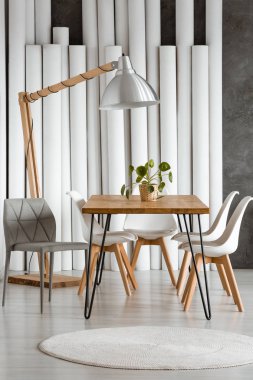 Tasarımcı yemek odası lamba ile