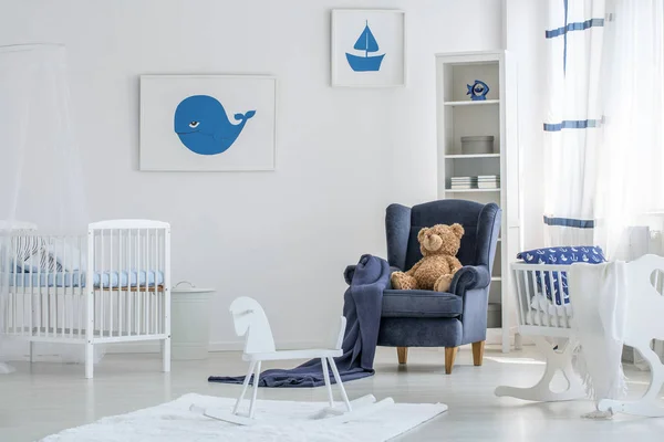 White baby room interior — Stock Photo, Image