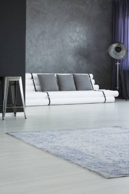 Gri halı geniş oda