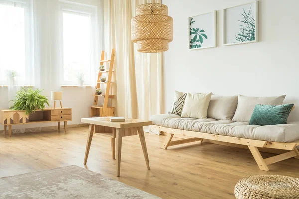 Lamp above coffee table — Stock Photo, Image