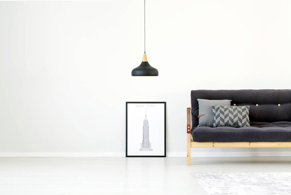 Монохроматический интерьер гостиной
