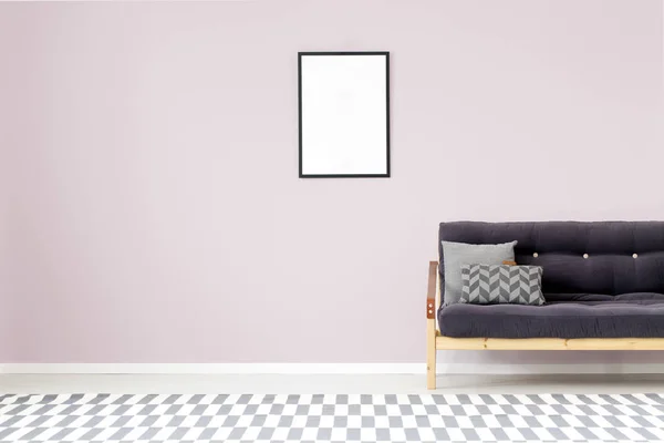 Mockup in purple living room — Stock Photo, Image