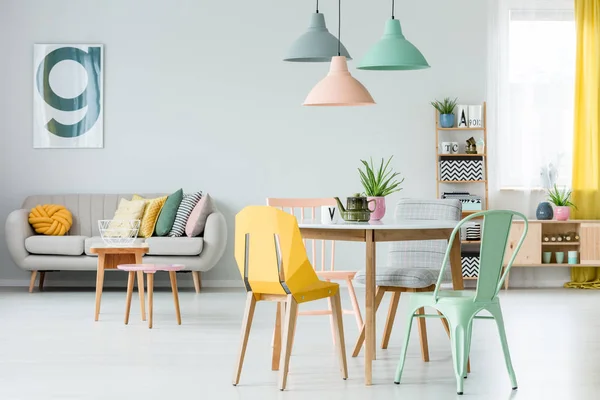 Modern colorful living room