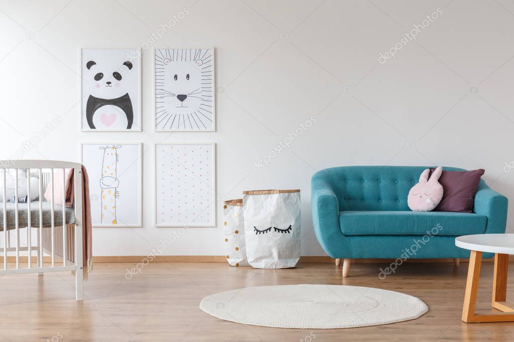Sofa in baby room