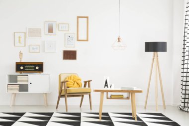 Vintage parlak daire iç