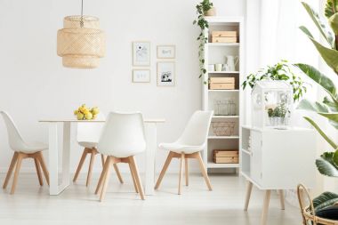 Aydınlık ve geniş yemek odası