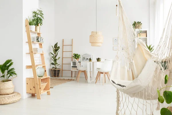 White macrame hammock — Stock Photo, Image