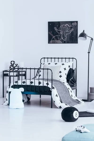 Contrast color bedroom interior — Stock Photo, Image