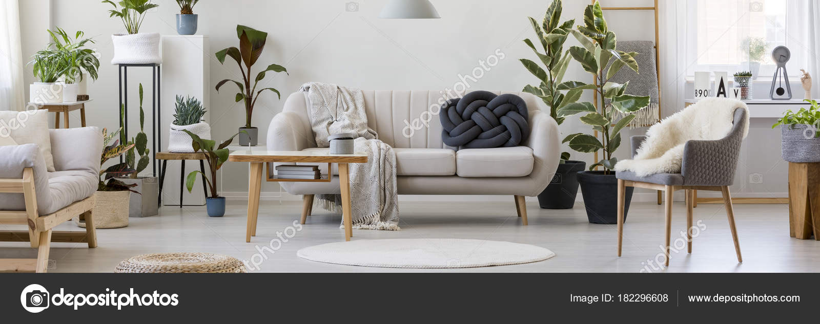 Floral Living Room With Sofa Stock Photo Photographeeeu