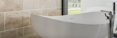 Basit banyo bej sır
