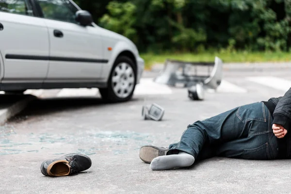 Ofiarą wypadku drogowego — Zdjęcie stockowe