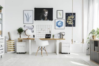 Ev ofis beyaz sandalye