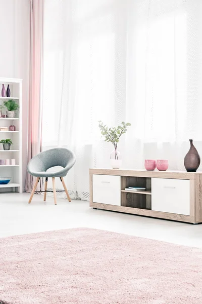 Pastellrosa Wohnzimmer — Stockfoto