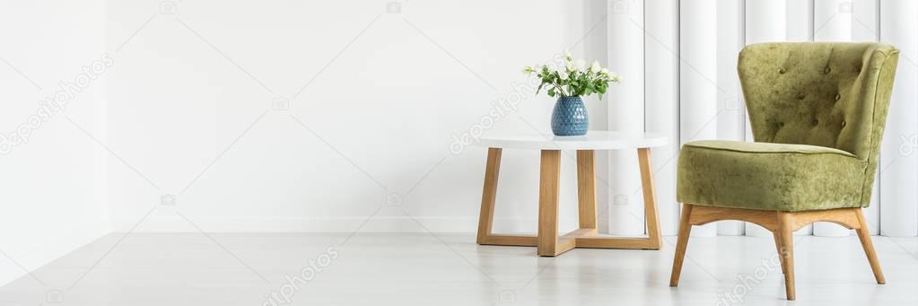 Armchair in simple living room
