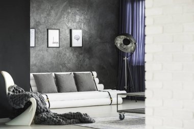 Modern oturma odası. 