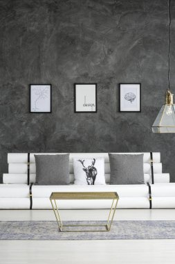 Modern altın oturma odası