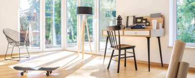 Rahat çalışma alanında kaykay