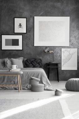 Yatak odası iç gümüş boyama