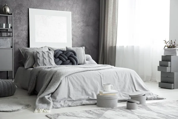Grey stylish interior — Stock Photo, Image