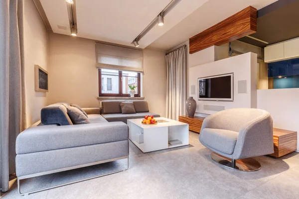 Sala de estar contemporânea interior — Fotografia de Stock
