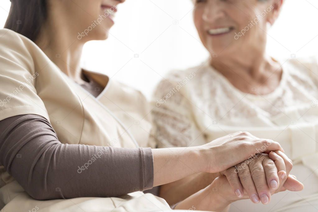 Caregiver in the nursing home