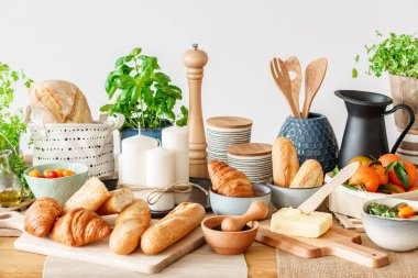 Kahvaltı büfesi ile taze yiyecek