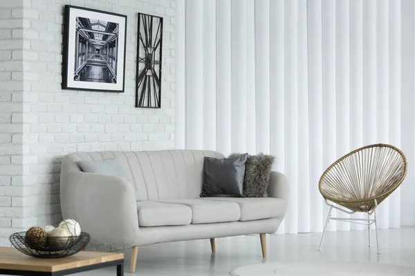 Interiér jednoduchý obývací pokoje — Stock fotografie